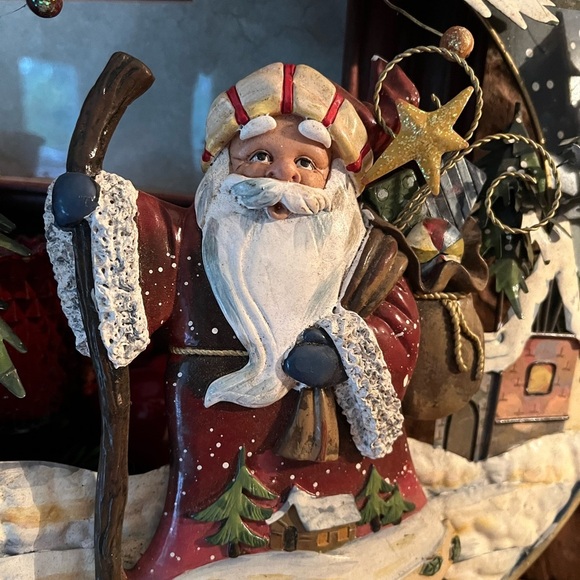 ❤️Rare Home Interiors Christmas Wonderland Santa Wreath Decor‼️FINAL SALE - Picture 7 of 8